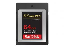 Sandisk CFEXPRESS Extreme Pro 64GB,Type B, 1500MB/s, 800MB/s memóriakártya (186484)